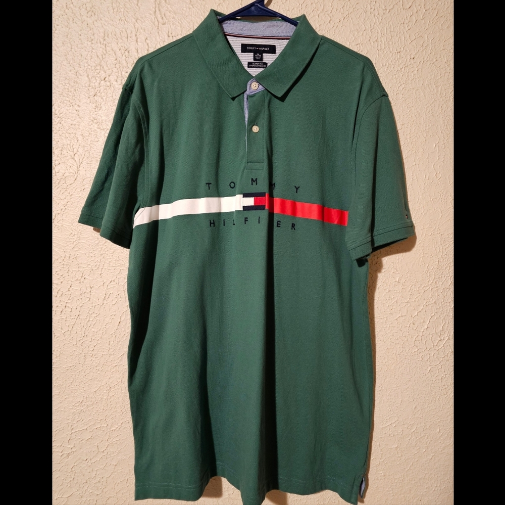 Tommy Hilfiger Men's Green Polo Shirt